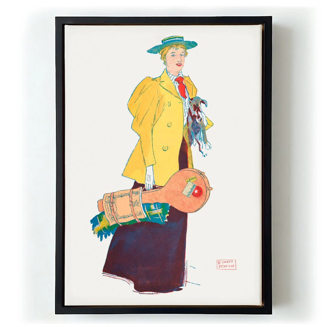 Woman Holding Dog and Stuffs by Edward Penfield - Image 6