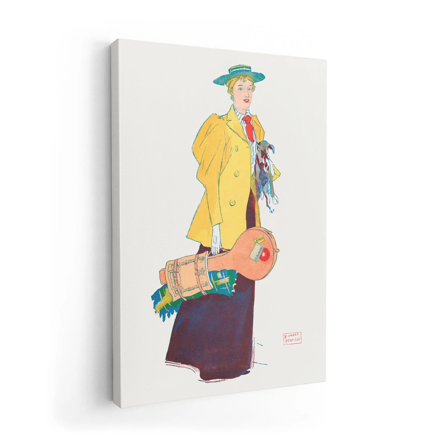 Woman Holding Dog and Stuffs by Edward Penfield - Image 7