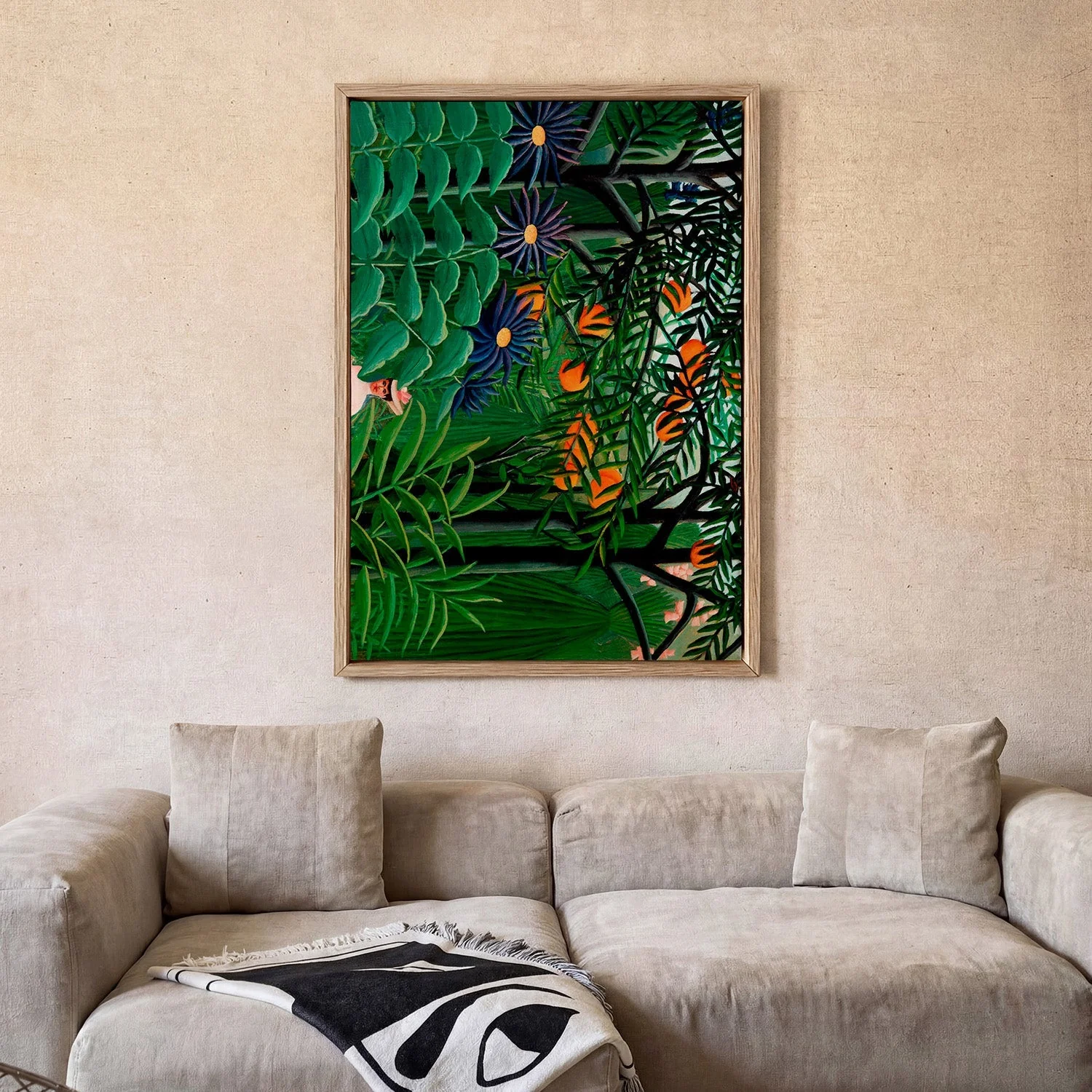 Woman Walking in an Exotic Forest by Rousseau Art Print - Image 2
