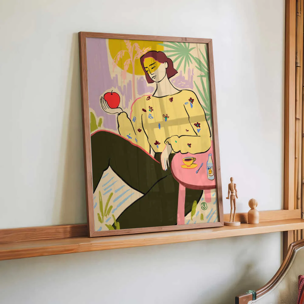Woman With Apple by Sandra Poliakov - Image 2