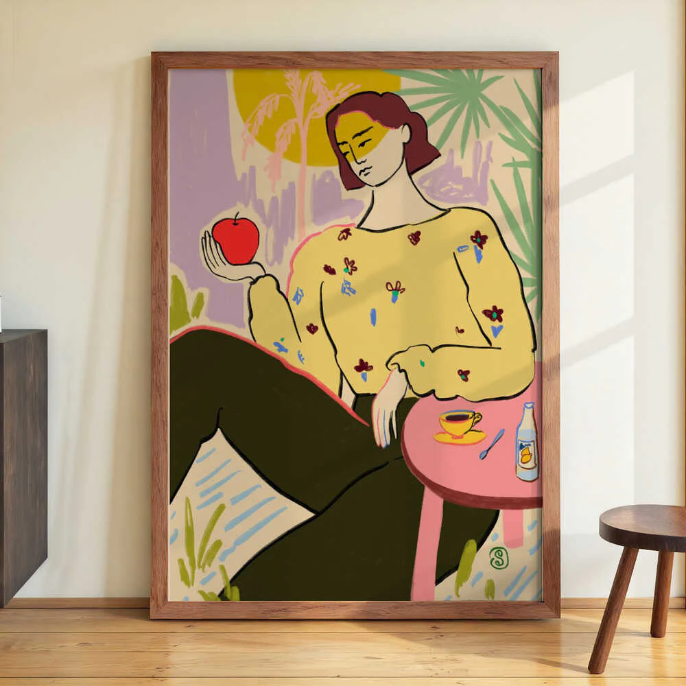 Woman With Apple by Sandra Poliakov - Image 3
