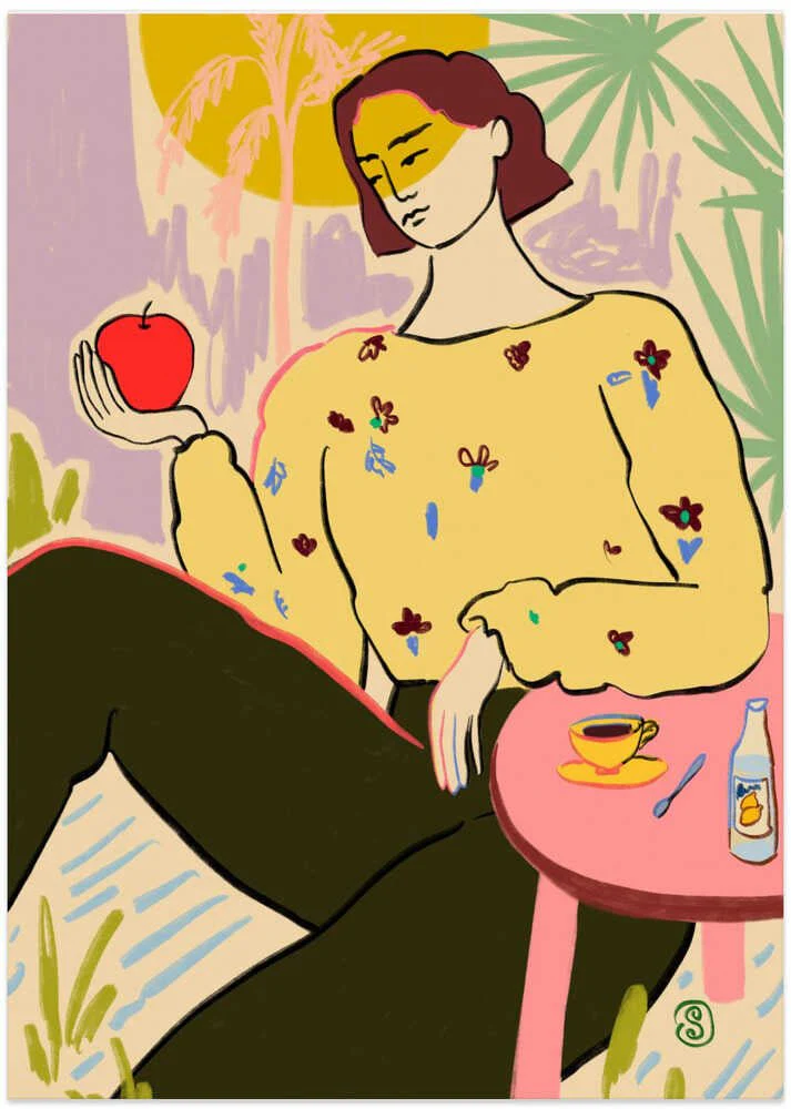 Woman With Apple by Sandra Poliakov - Image 8
