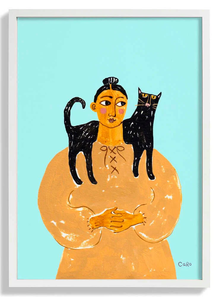 Woman with Cat by Caroline Roberts - Image 5