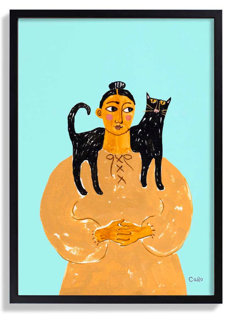 Woman with Cat by Caroline Roberts - Image 6