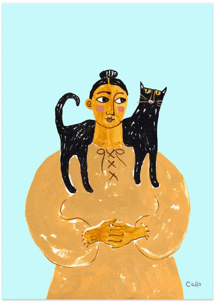 Woman with Cat by Caroline Roberts - Image 8