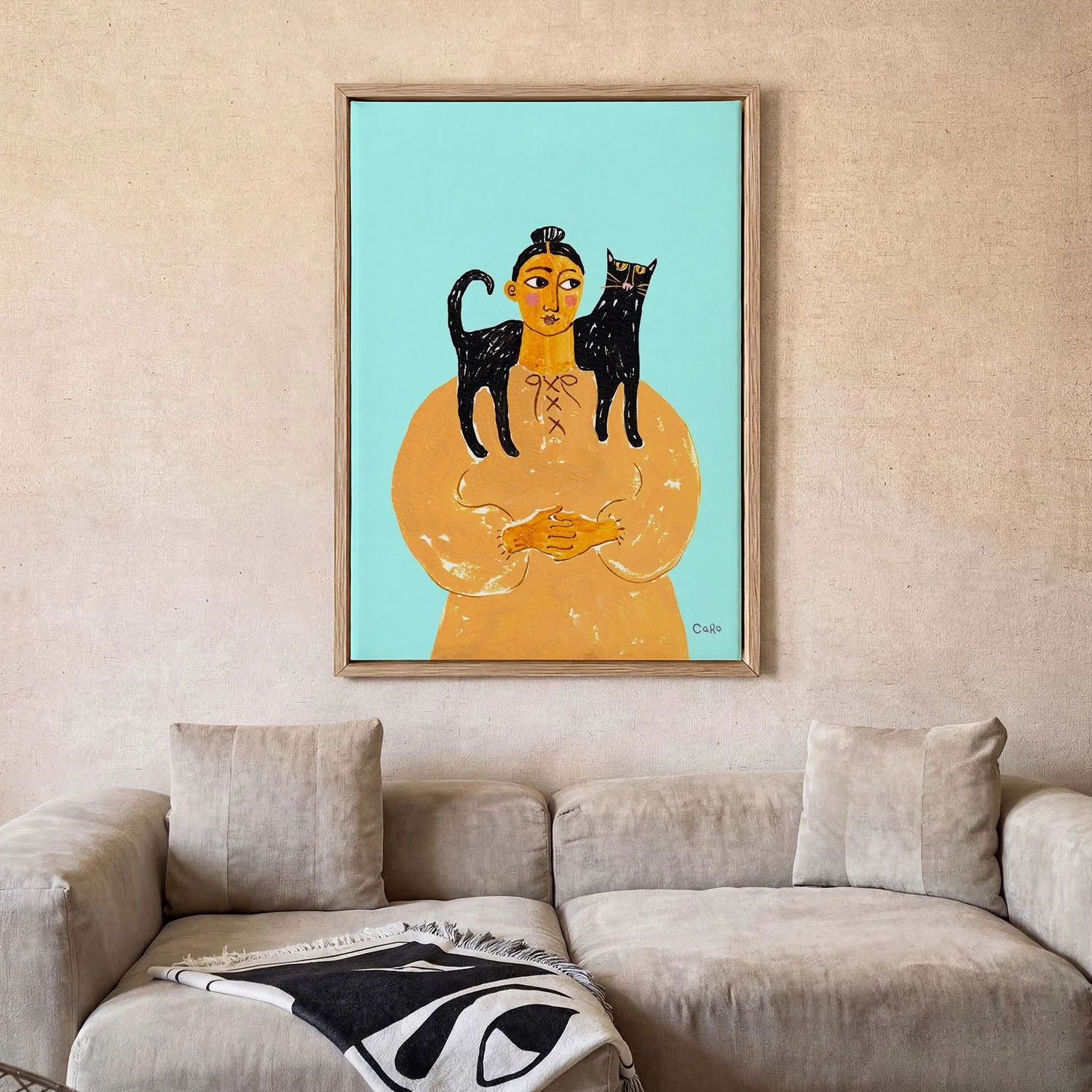 Woman with Cat by Caroline Roberts - Image 2