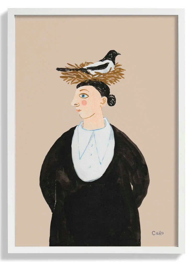 Woman with Magpie by Caroline Roberts - Image 5