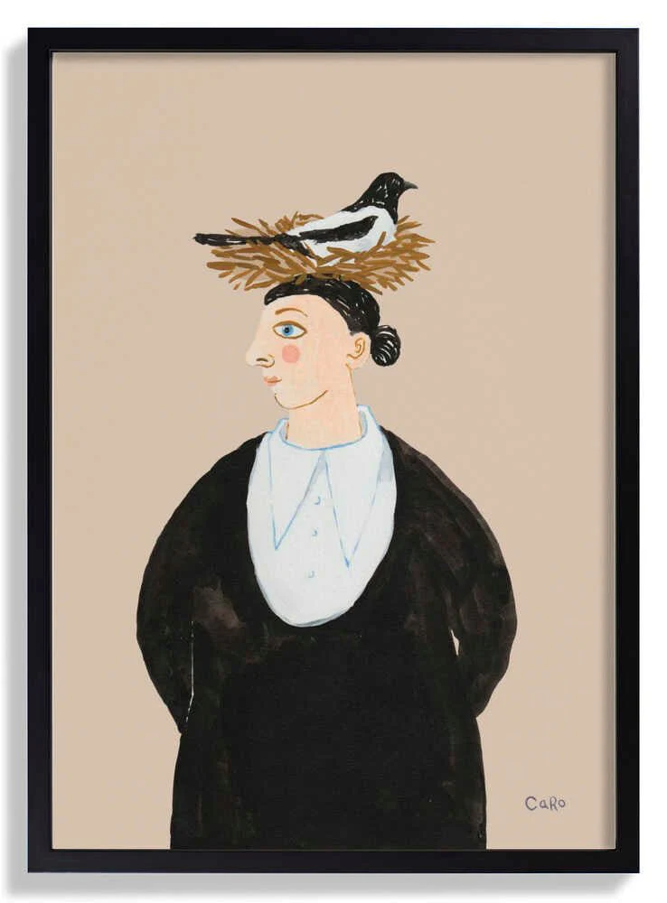 Woman with Magpie by Caroline Roberts - Image 6