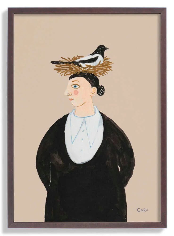 Woman with Magpie by Caroline Roberts - Image 7