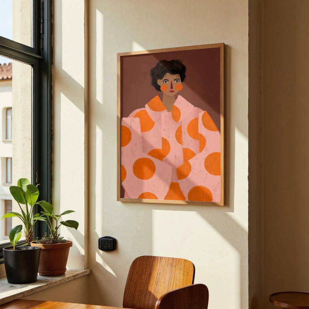 Woman With Orange Dots by Bea Müller - Image 4