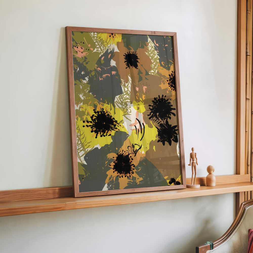 Yellow Ochre Florals by Uma Gokhale - Image 2