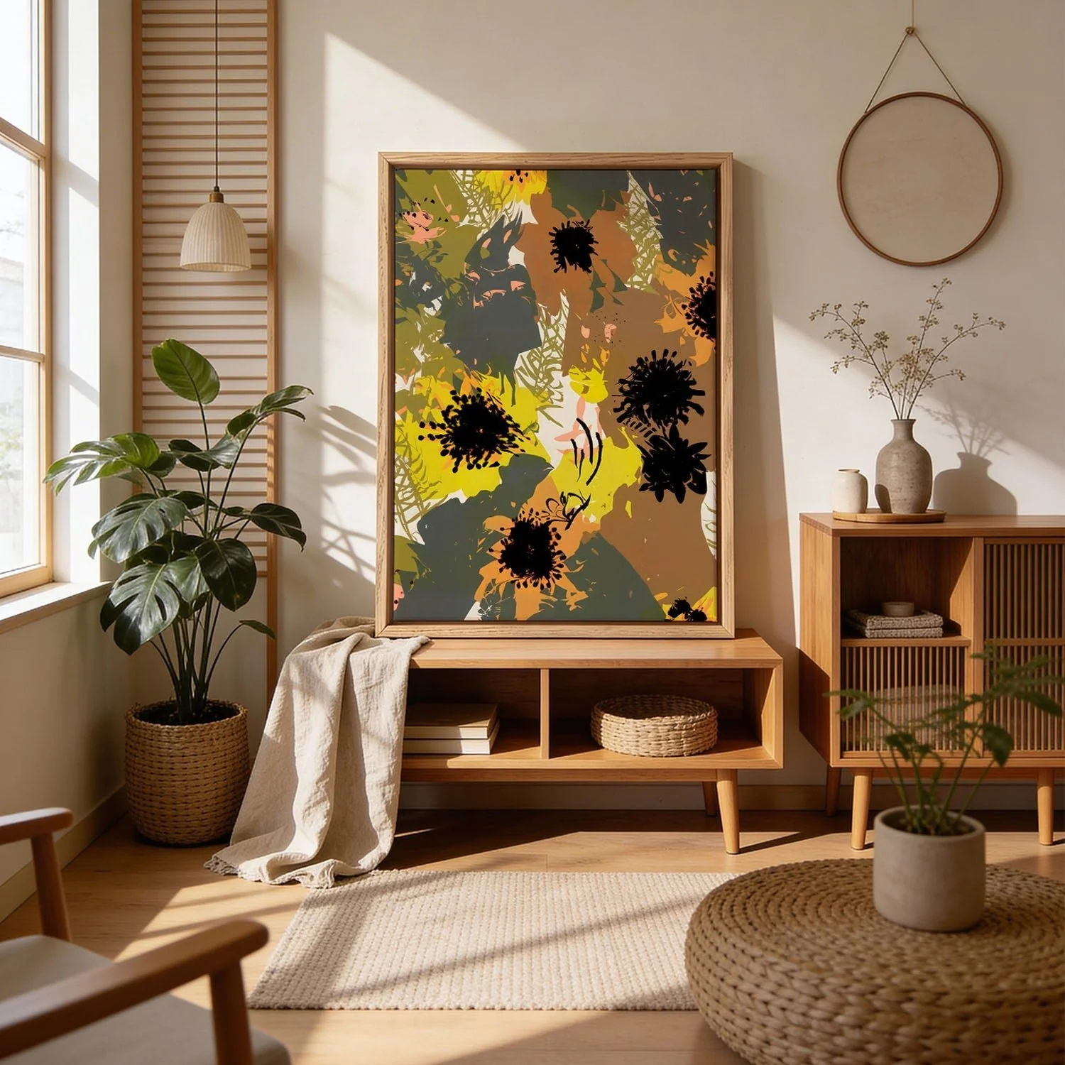 Yellow Ochre Florals by Uma Gokhale - Image 4