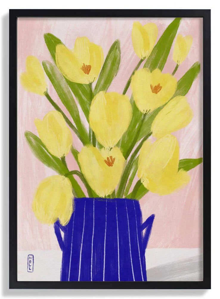 Yellow Tulips In a Vase by Dirkie Nell - Image 6