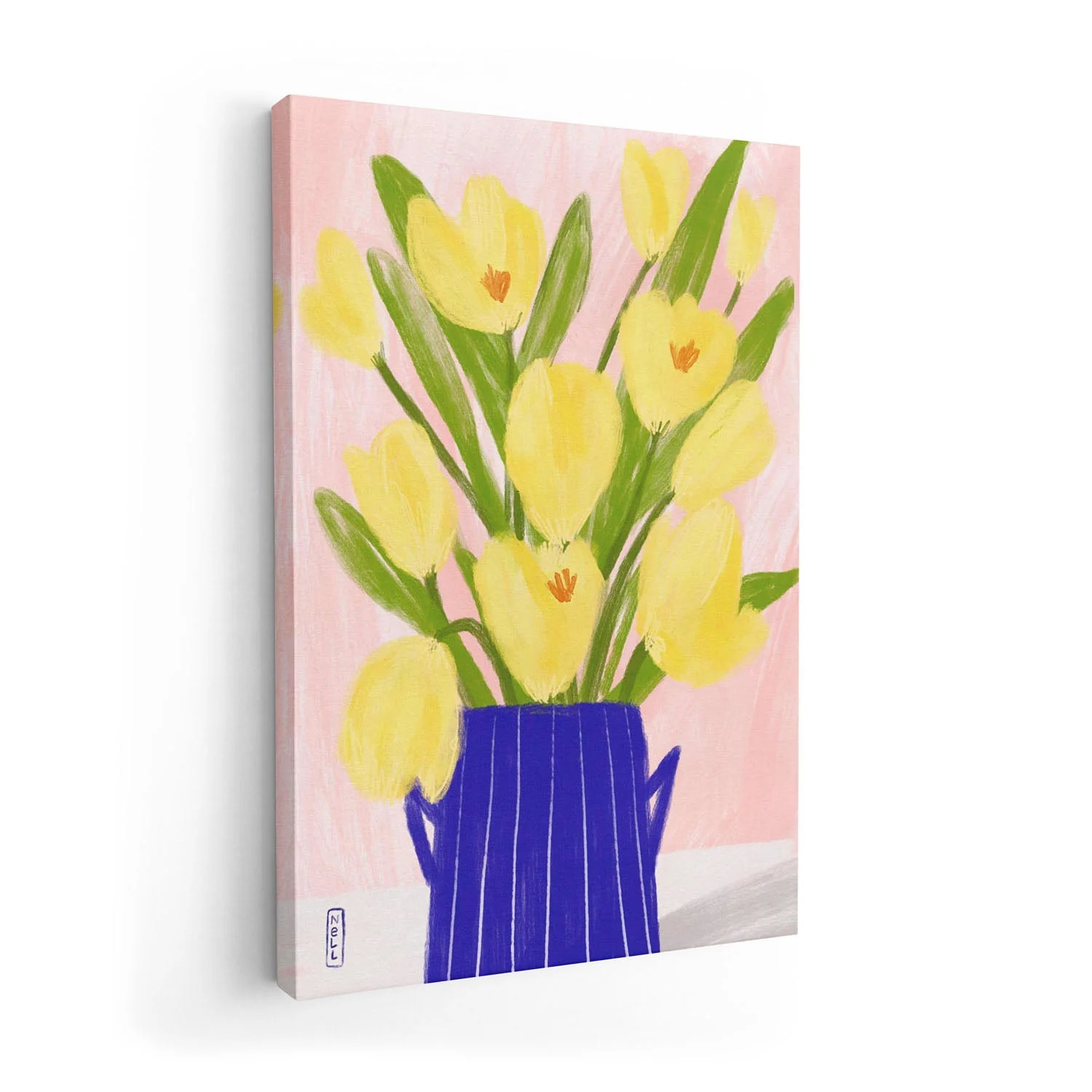 Yellow Tulips In a Vase by Dirkie Nell - Image 7