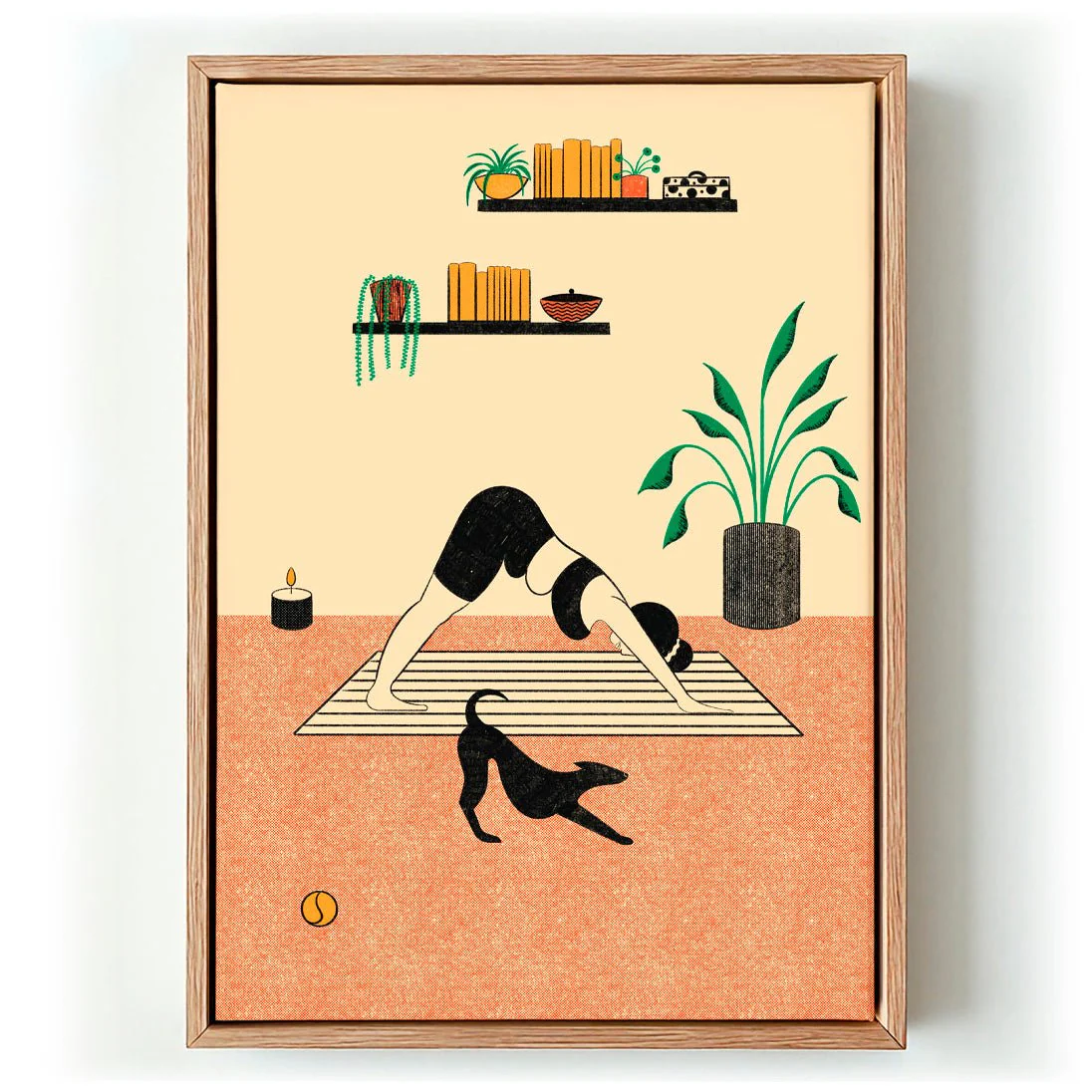 Yoga Downward Dog by Nicole Marra