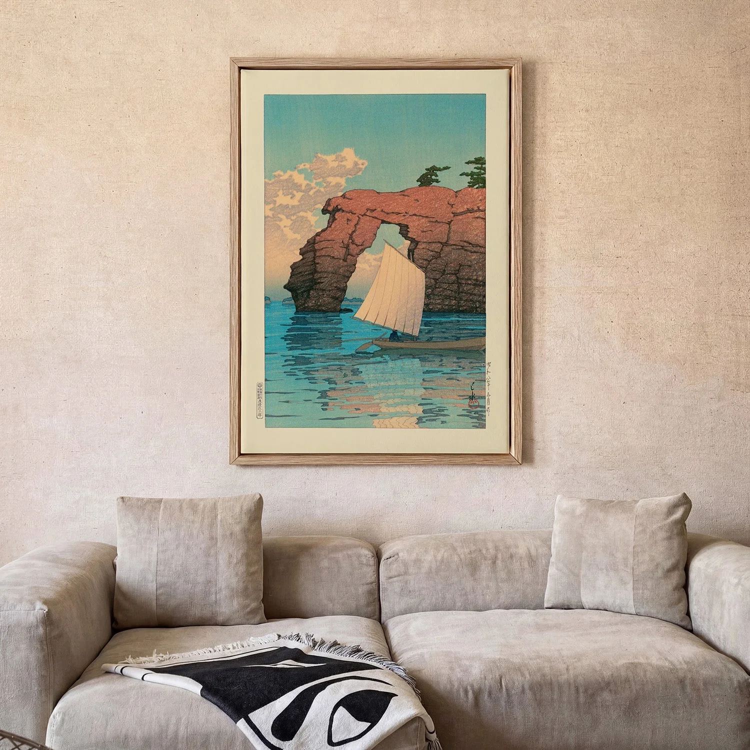 Zaimoku Island in Matsushima by Hasui - Image 2
