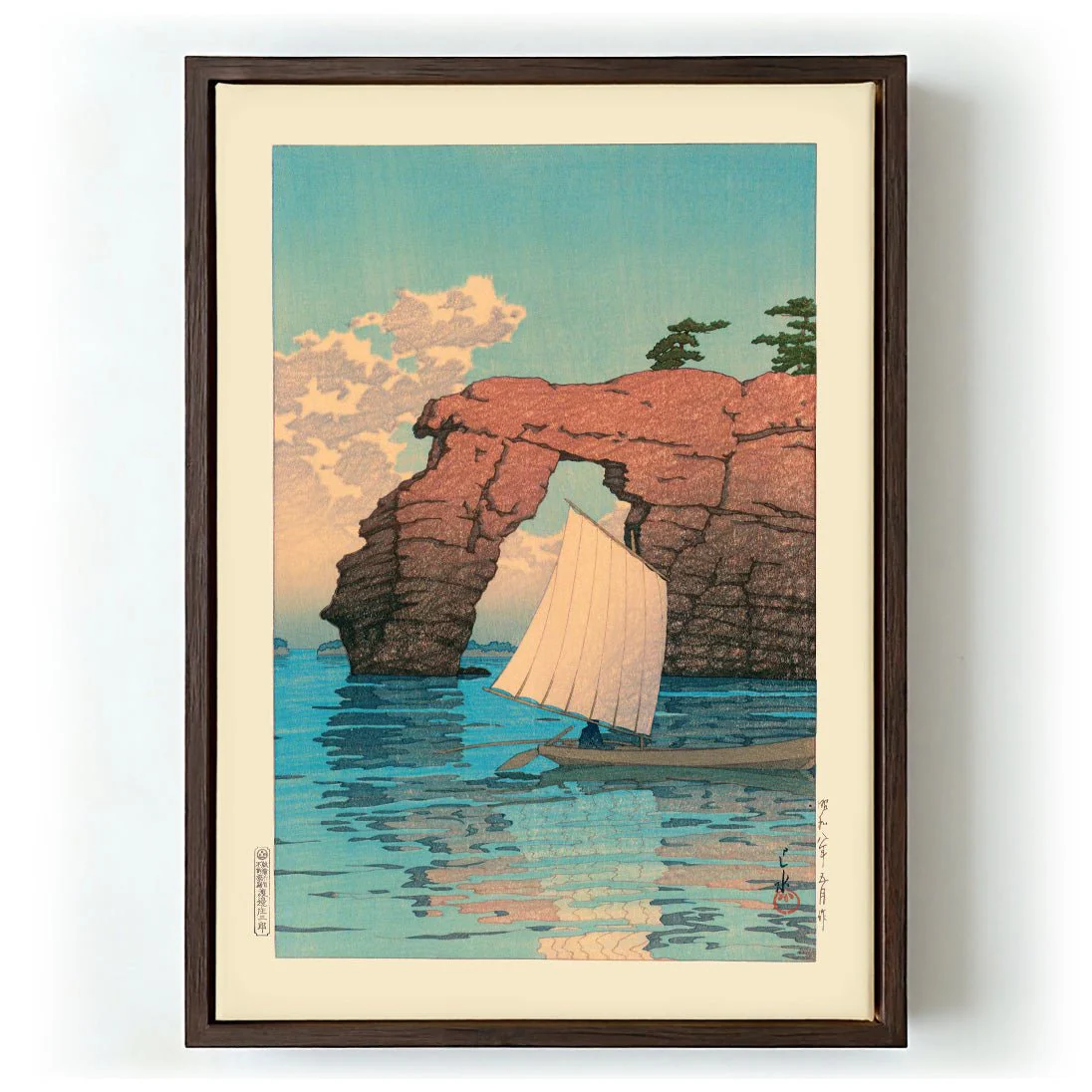 Zaimoku Island in Matsushima by Hasui - Image 6